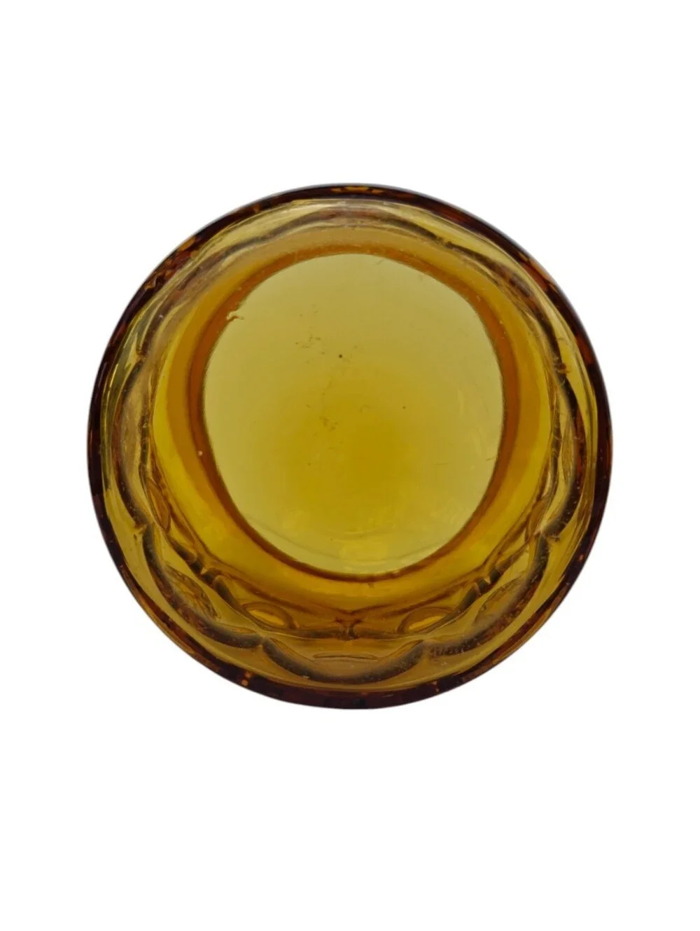 Vintage L.E. Smith Moon & Star Small Amber Glass Canister With Lid